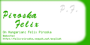 piroska felix business card